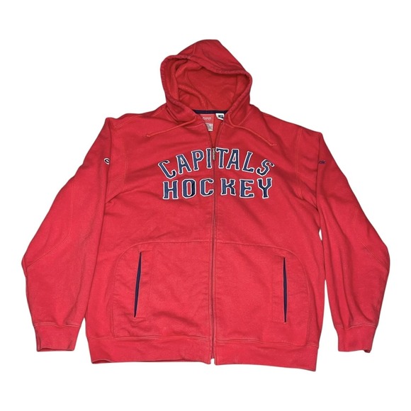 Reebok Other - Reebok Washington Capitals NHL Face Off Collection Full Zip Hoodie Red Mens M